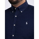 Chemise en Lin Grande Taille Bleu Marine